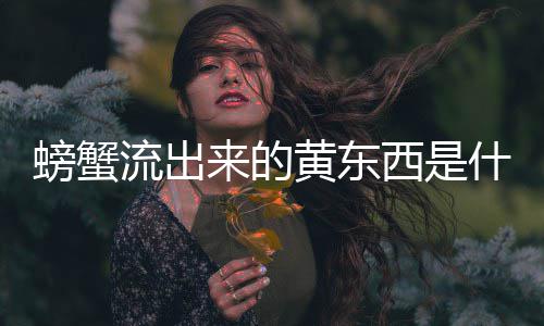 螃蟹西是黄东流出来的什么
